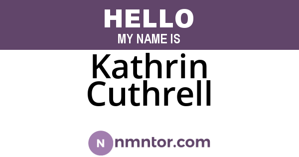 Kathrin Cuthrell