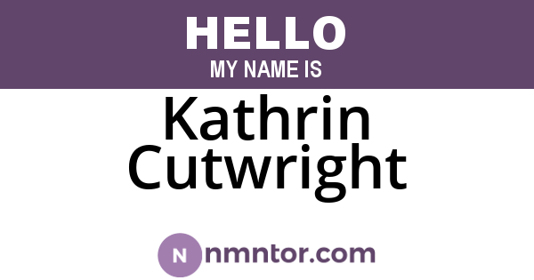Kathrin Cutwright