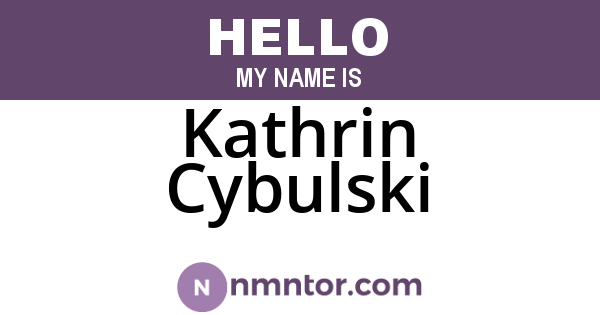 Kathrin Cybulski
