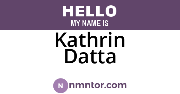 Kathrin Datta