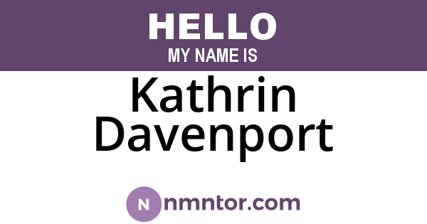Kathrin Davenport