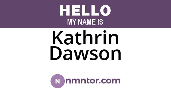 Kathrin Dawson