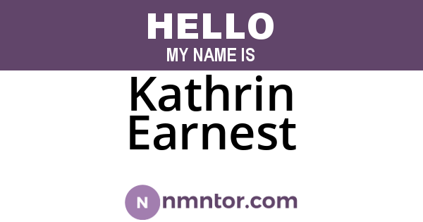Kathrin Earnest