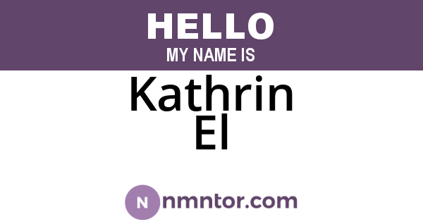 Kathrin El
