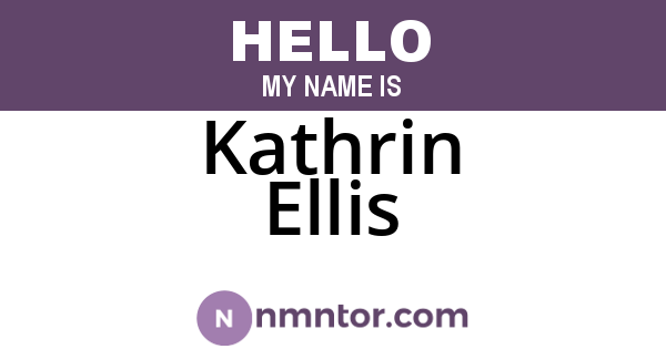 Kathrin Ellis