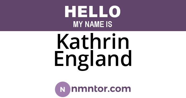 Kathrin England