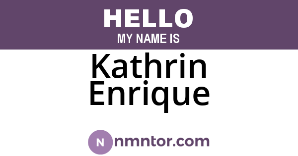 Kathrin Enrique