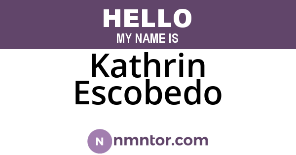 Kathrin Escobedo