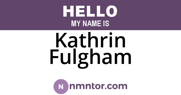 Kathrin Fulgham