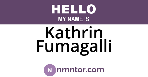 Kathrin Fumagalli