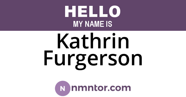 Kathrin Furgerson