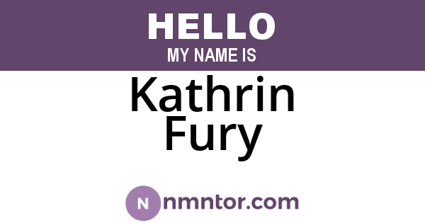Kathrin Fury