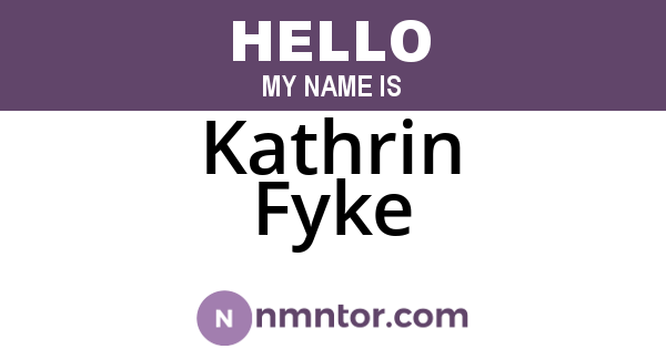 Kathrin Fyke