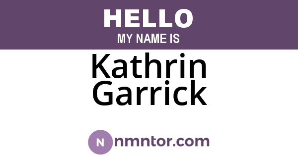 Kathrin Garrick