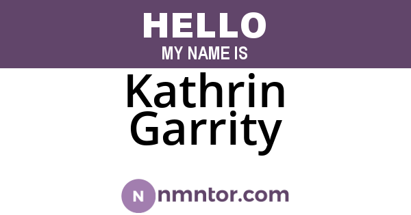 Kathrin Garrity