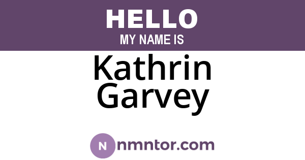 Kathrin Garvey