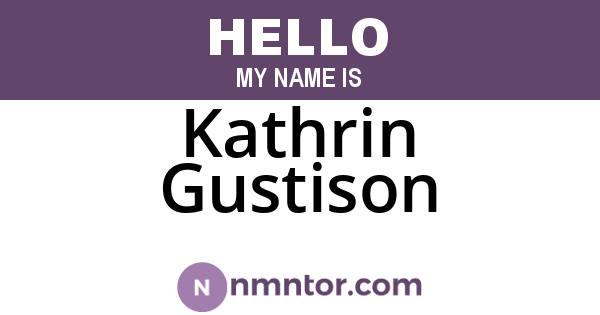 Kathrin Gustison