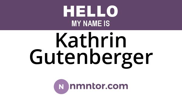 Kathrin Gutenberger