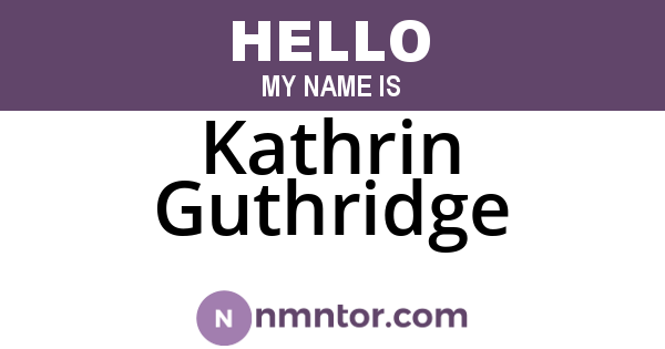 Kathrin Guthridge