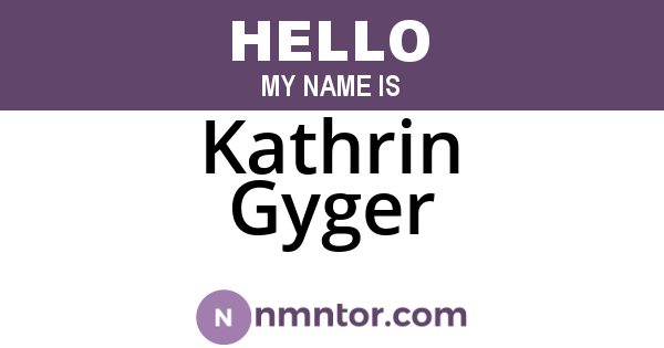 Kathrin Gyger