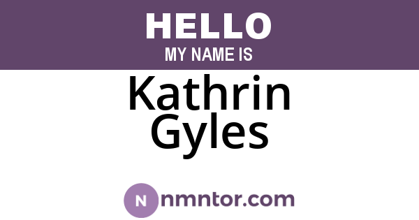 Kathrin Gyles