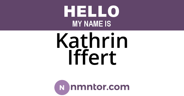 Kathrin Iffert