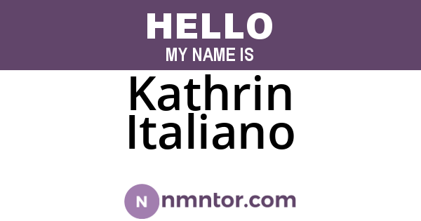 Kathrin Italiano
