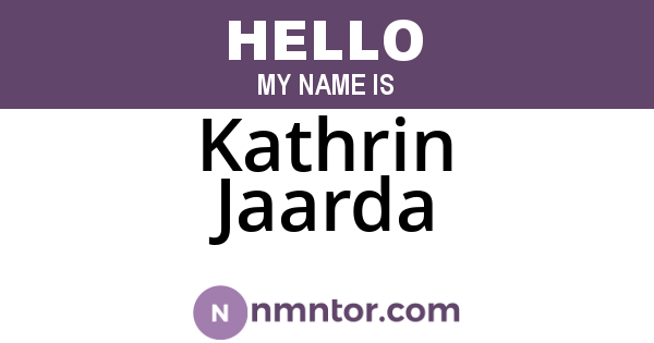 Kathrin Jaarda
