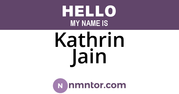 Kathrin Jain