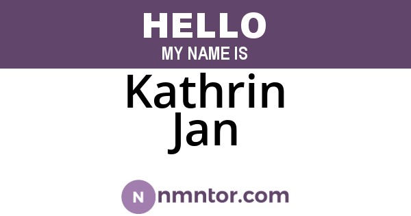 Kathrin Jan