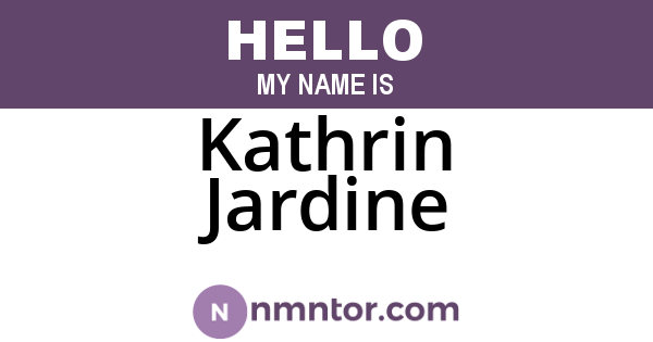 Kathrin Jardine