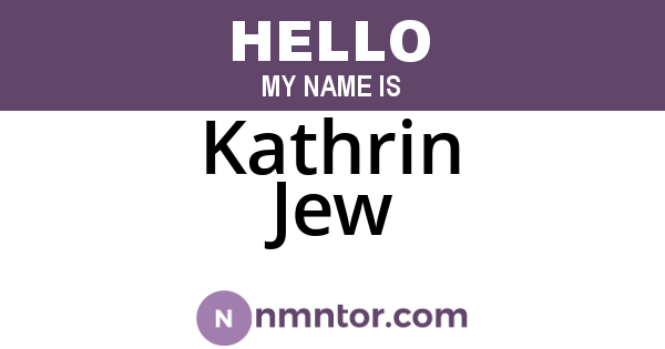 Kathrin Jew