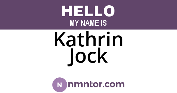 Kathrin Jock