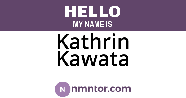 Kathrin Kawata