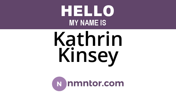 Kathrin Kinsey