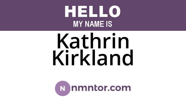 Kathrin Kirkland