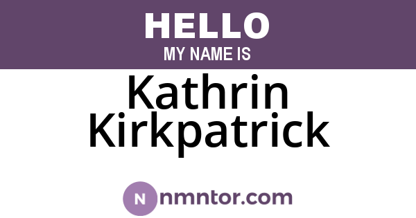 Kathrin Kirkpatrick