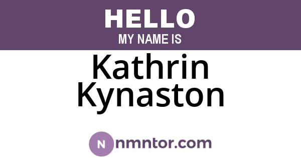Kathrin Kynaston