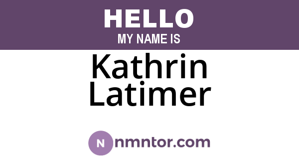 Kathrin Latimer
