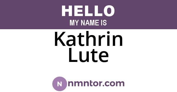 Kathrin Lute