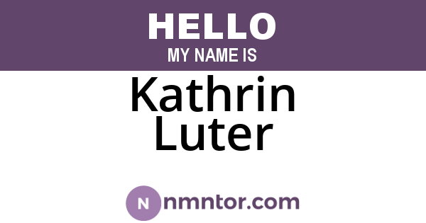 Kathrin Luter