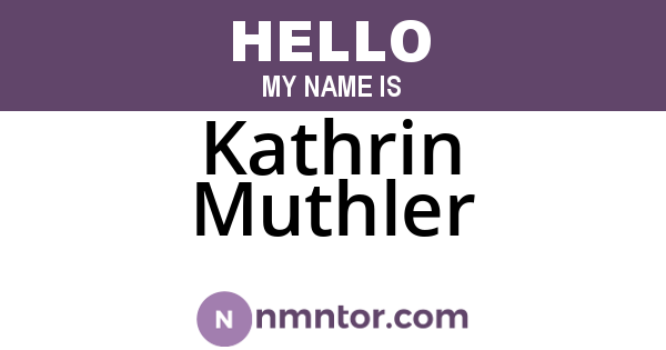 Kathrin Muthler