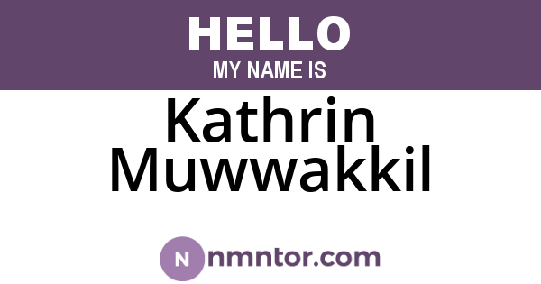Kathrin Muwwakkil