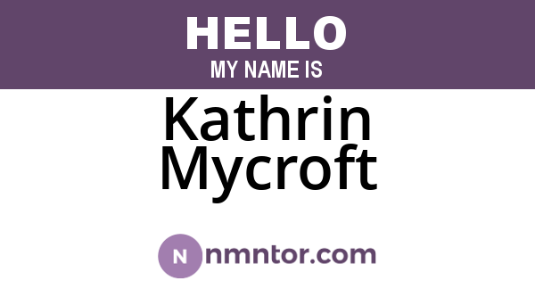 Kathrin Mycroft