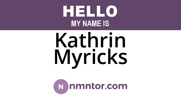 Kathrin Myricks