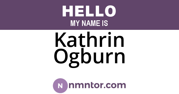 Kathrin Ogburn