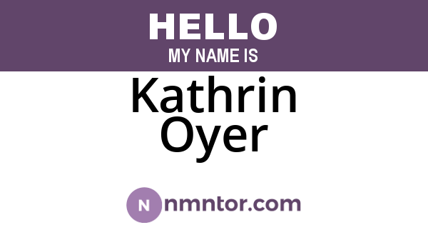 Kathrin Oyer