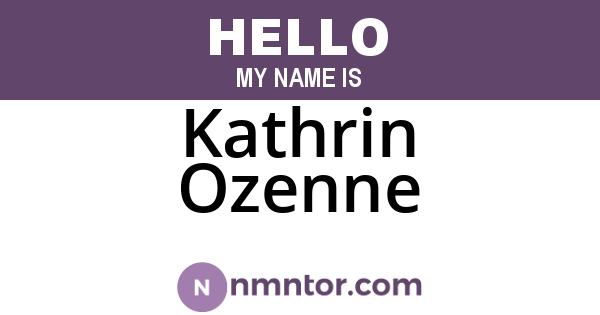Kathrin Ozenne