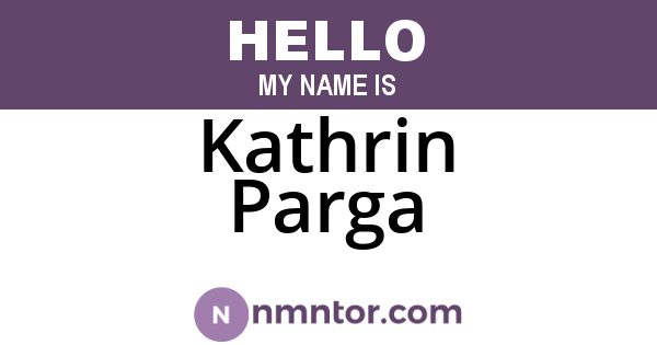 Kathrin Parga