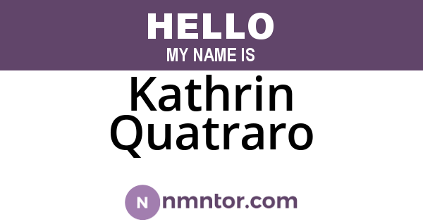 Kathrin Quatraro